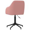 vidaXL Esszimmerst&uuml;hle 4 Stk. Drehbar Rosa Samt