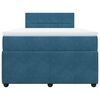 vidaXL Boxspringbett mit Matratze Blau 120x200 cm Samt