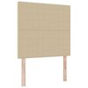 vidaXL Boxspringbett Hellgrau und Wei&szlig; 193 x 90 x 128 cm Cordstoff