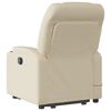 vidaXL Massagesessel mit Aufstehhilfe Creme Stoff