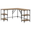 vidaXL Schreibtisch Artisan-Eiche 139 x 139 x 75 cm Holzwerkstoff