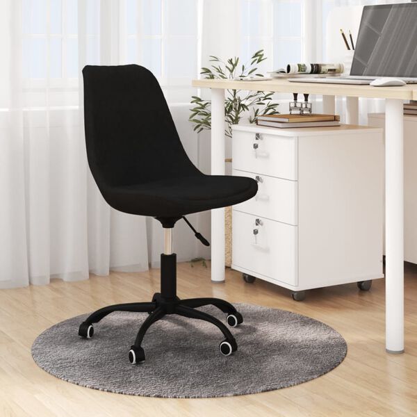 vidaXL B&uuml;rostuhl Drehbar Schwarz Stoff
