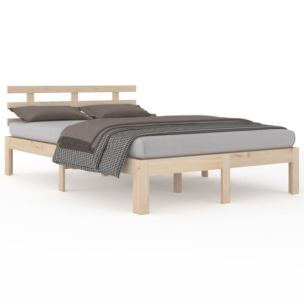 vidaXL Massivholzbett 140x190 cm