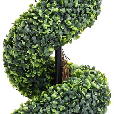 vidaXL Künstlicher Buchsbaum mit Topf Spiralform Grün 89 cm