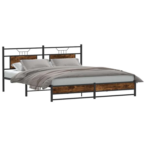 vidaXL Metallbett ohne Matratze R&auml;uchereiche 180x200 cm