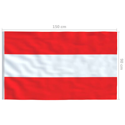 vidaXL Flagge Österreichs 90×150 cm