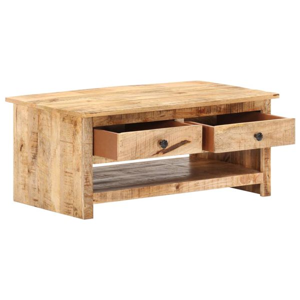 vidaXL Couchtisch 88x50x38 cm Raues Mangoholz