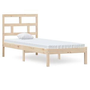 vidaXL Massivholzbett 75x190 cm