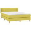 vidaXL Boxspringbett mit Matratze Gr&uuml;n 140x190 cm Stoff