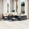 vidaXL Garten-Sofa-Set 13 pcs Schwarz und Creme 90 x 55 x 71 cm
