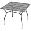 vidaXL Gartentisch 90x90x72 cm Stahlgeflecht