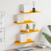 vidaXL Schwebendes Regal 4 pcs Senfgelb 40 x 18 x 2,5 cm Stahl