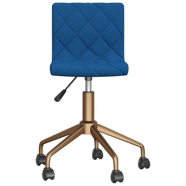 vidaXL Esszimmerst&uuml;hle 2 Stk. Drehbar Blau Samt