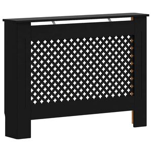 vidaXL Heizk&ouml;rperverkleidung Schwarz 112x19x81,5 cm MDF