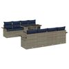 vidaXL Gartensofa-set 8 stk. Grau Poly-Rattan