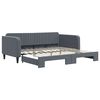 vidaXL Tagesbett Ausziehbar Dunkelgrau 100x200 cm Samt