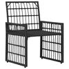 vidaXL Gartenm&ouml;bel Set 4 pcs Schwarz und Dunkelgrau
