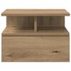 vidaXL Schwebender Nachttisch 2 pcs Artisan-Eiche 40 x 31 x 28 cm