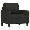 vidaXL Sessel mit Hocker Schwarz 60 cm Stoff