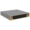 vidaXL Schweberegale 2 Stk. Grau 23x23,5x3,8 cm MDF