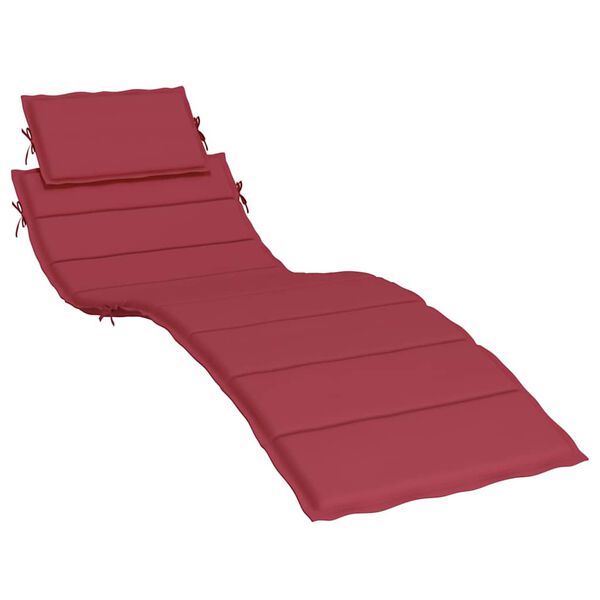 vidaXL Sonnenliegen-Auflage Weinrot 186x58x4 cm Oxford-Gewebe