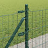 vidaXL Zaun mit Pfosten Gr&uuml;n 0,4 x 25 m Stahl und PVC