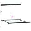 vidaXL Einziehbare Markise Rot und Wei&szlig; 350 x 250 cm Stoff und Metall