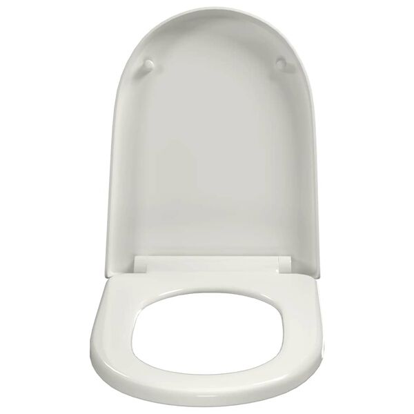 vidaXL Toilettensitz mit Absenkautomatik und Quick-Release Wei&szlig; Eckig