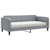 vidaXL Tagesbett mit Matratze Hellgrau 90x200 cm Stoff