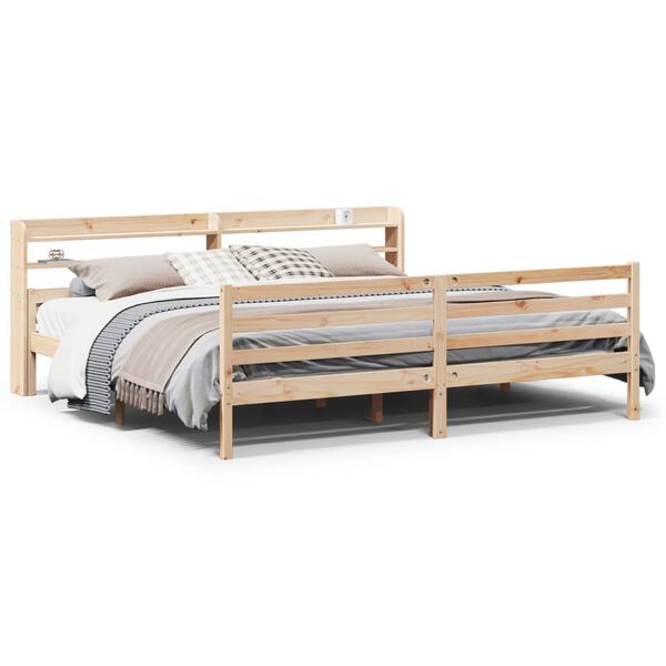vidaXL Bettgestell mit Kopfteil ohne Matratze 200x200 cm