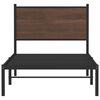 vidaXL Metallbett ohne Matratze Braun Eichen-Optik 80x200 cm