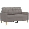 vidaXL 4-tlg. Sofagarnitur mit Kissen Taupe Stoff