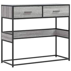 vidaXL Konsolentisch Grau Sonoma 90x35x80 cm Holzwerkstoff