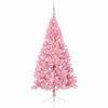 vidaXL Künstlicher vorbeleuchteter Weihnachtsbaum Rosa 180 cm PVC