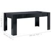 vidaXL Esstisch Hochglanz-Schwarz 180x90x76 cm Holzwerkstoff