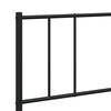 vidaXL Bettgestell mit Kopfteil Metall Schwarz 180x200 cm