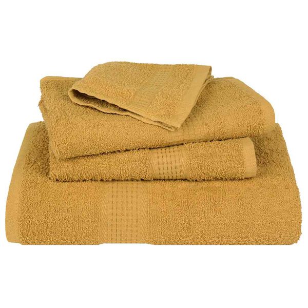 vidaXL 8-tlg. Handtuch-Set FROGN Gold 360 g/m&sup2;