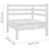 vidaXL 4-tlg. Garten-Lounge-Set Wei&szlig; Kiefer Massivholz