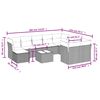 vidaXL 11-tlg. Garten-Sofagarnitur mit Kissen Beige Poly Rattan