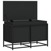 vidaXL Aufbewahrungsbox mit Deckel Schwarz 80x40x51,5 cm Holzwerkstoff