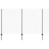 vidaXL Maschendrahtzaun mit Pfosten 10 x 1,4 m PVC-beschichteter Stahl