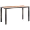 vidaXL 5-tlg. Garten-Essgruppe Poly Rattan Akazie Massivholz Anthrazit