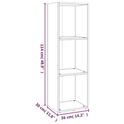 vidaXL Bücherschrank/TV-Schrank Braun Eichen-Optik 36x30x114 cm