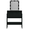 vidaXL Schminktisch mit Regal Schwarz Eichen-Optik 80 x 41 x 144,5 cm