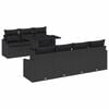 vidaXL Garten-Sofa-Set 8 Stk. Schwarz Poly-Rattan