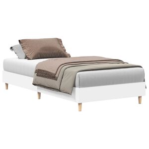 vidaXL Bettgestell ohne Matratze Wei&szlig; 75x190 cm Holzwerkstoff