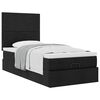 vidaXL Ottoman-Bett mit Matratze Schwarz 100x200 cm Stoff
