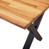vidaXL Esstisch 140x80x75 cm Massivholz Eiche