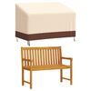 vidaXL Abdeckung f&uuml;r 2-Sitzer-Bank Beige 132x71x56/81 cm 600D Oxford