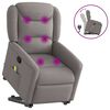 vidaXL Massagesessel mit Aufstehhilfe Taupe Stoff